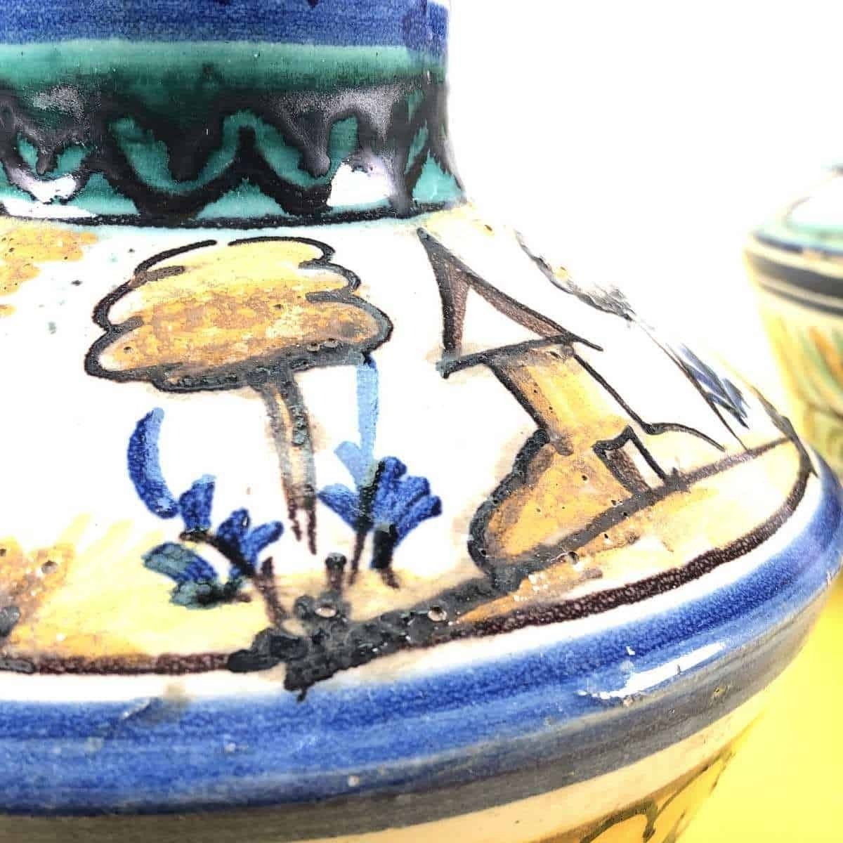 Pair Of Glazed Terracotta Vases, Triana photo for sale