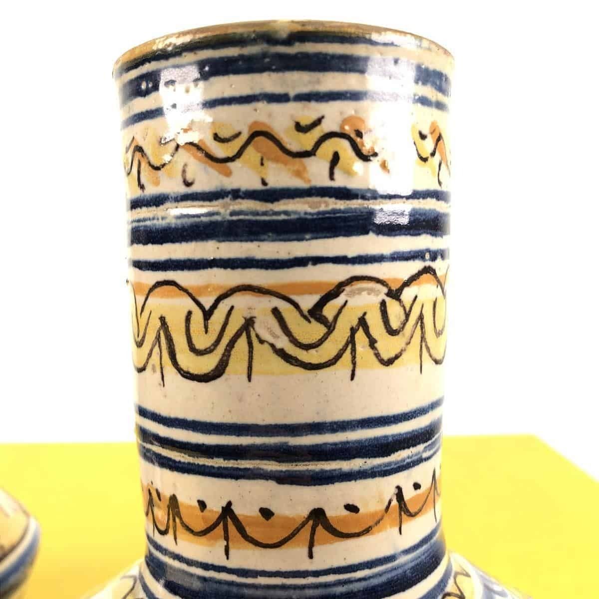 Pair Of Glazed Terracotta Vases, Triana photo vintage