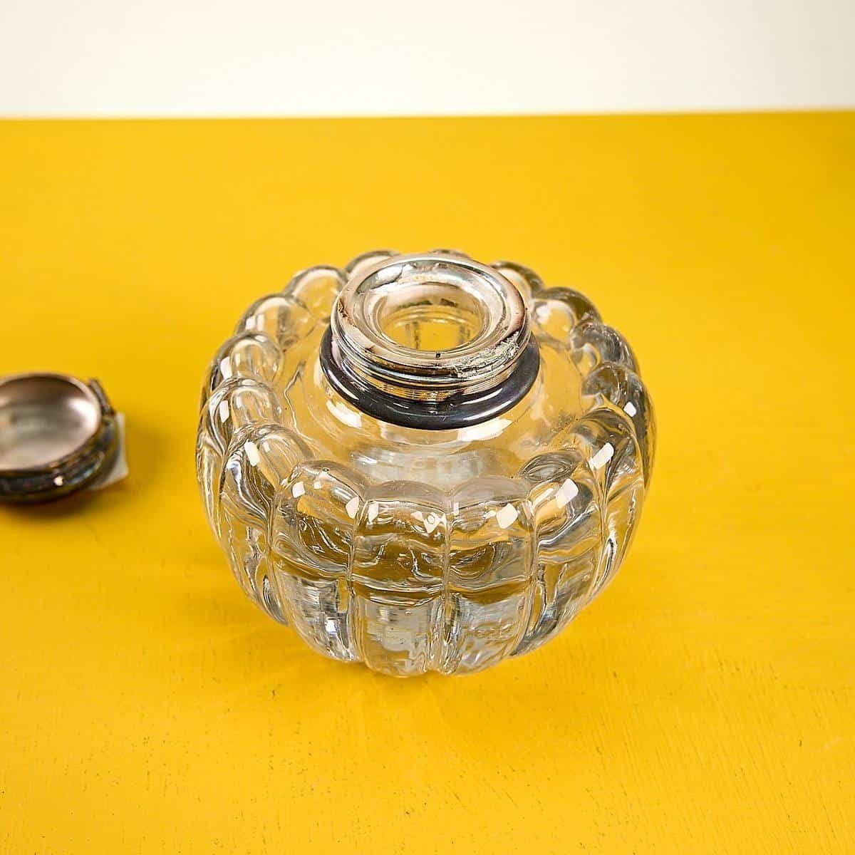 Glass Inkwell Early 1900s, Antique photo furniture