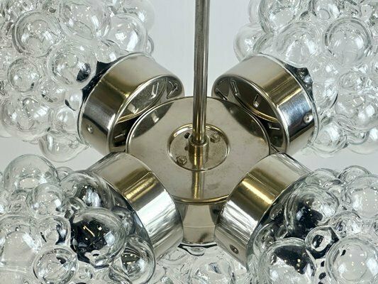 Mid Century 5 Arm Raspberry Chandelier From Kamenický šenov, 1960s photo 991.0