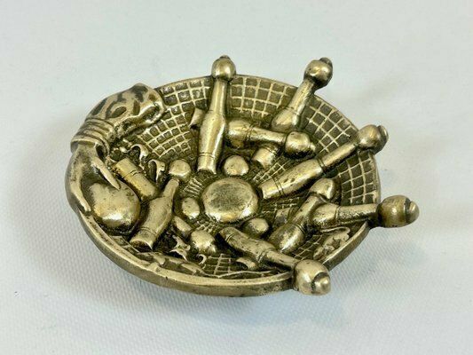 Bowling Ashtray In Bronze Attributed To National Brass And Iron Works, 1910s photo furniture
