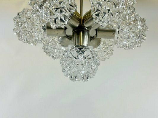 Mid Century 7 Arm Chandelier From Kamenický šenov, 1970s photo furniture