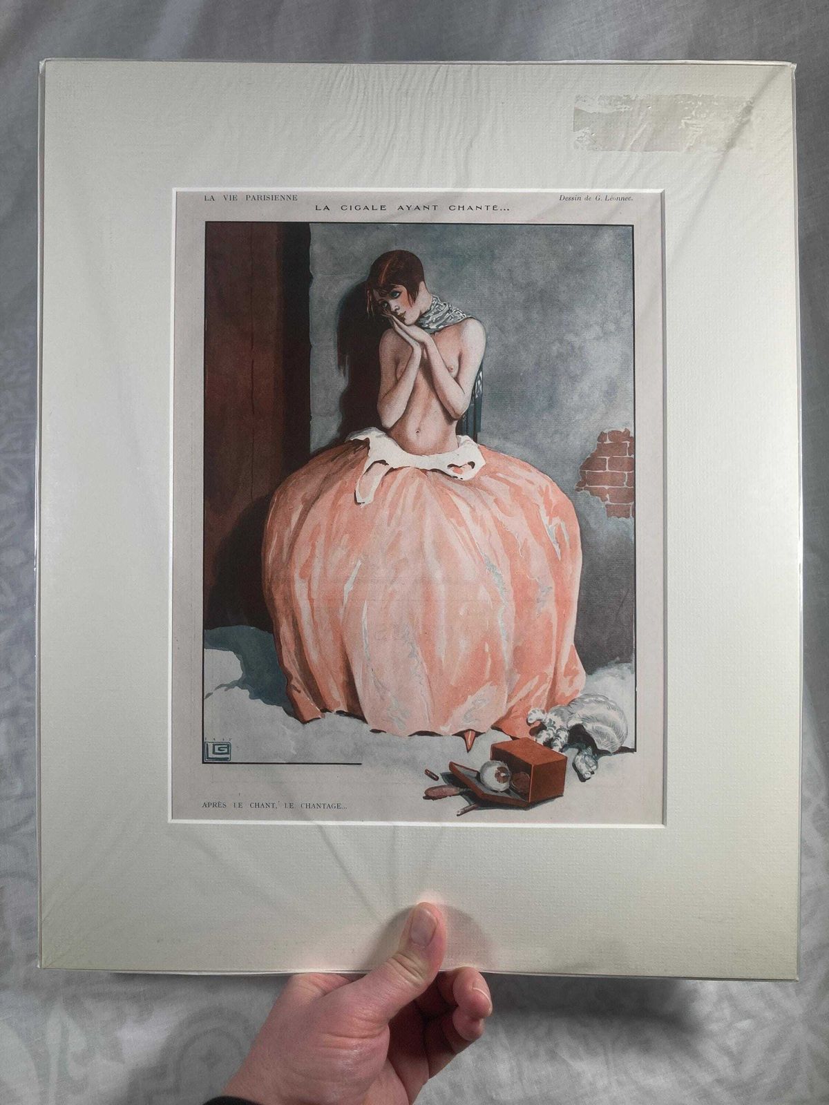 photo for sale Original Antique 1920s Lithograph From La Vie Parisienne   Vintage French Art Print, Georges Léonnec The Art Deco Master