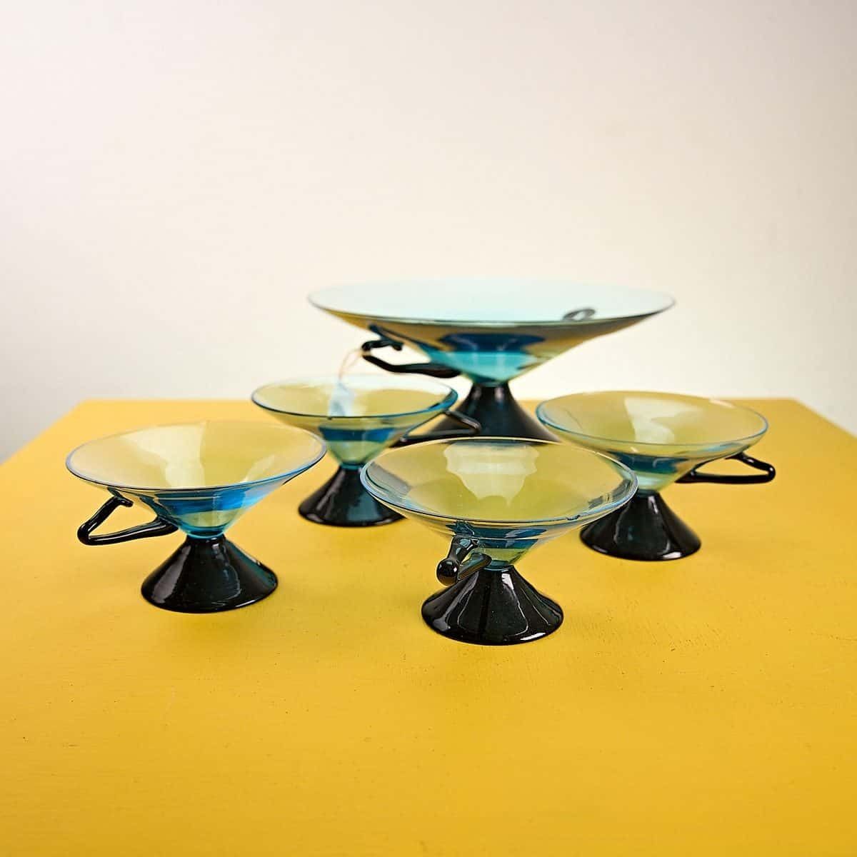Centerpiece Stand Plus 4 Hand Crafted Glass Cups
