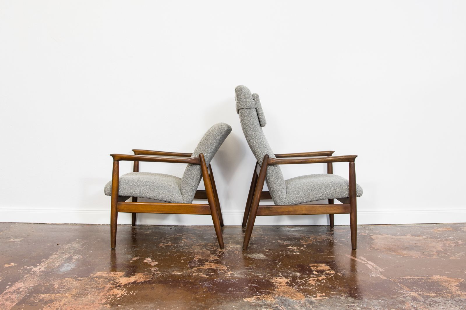 Pair Of Mid Century Restored Armchairs Gfm 64 By Edmun Homa, 1960s photo vintage