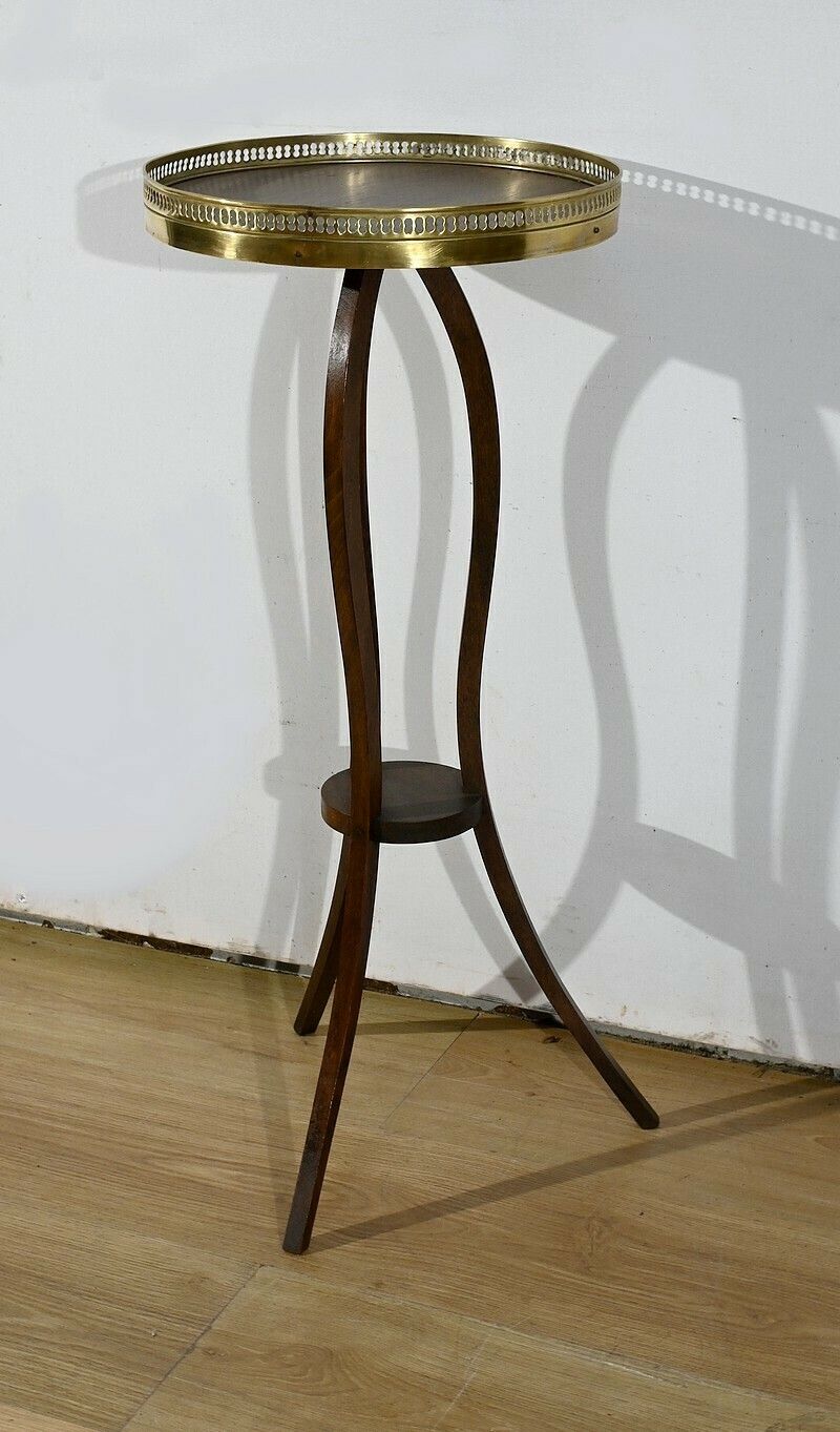 Small Mahogany Pedestal Table, Louis XVI Style – 1900 photo for sale
