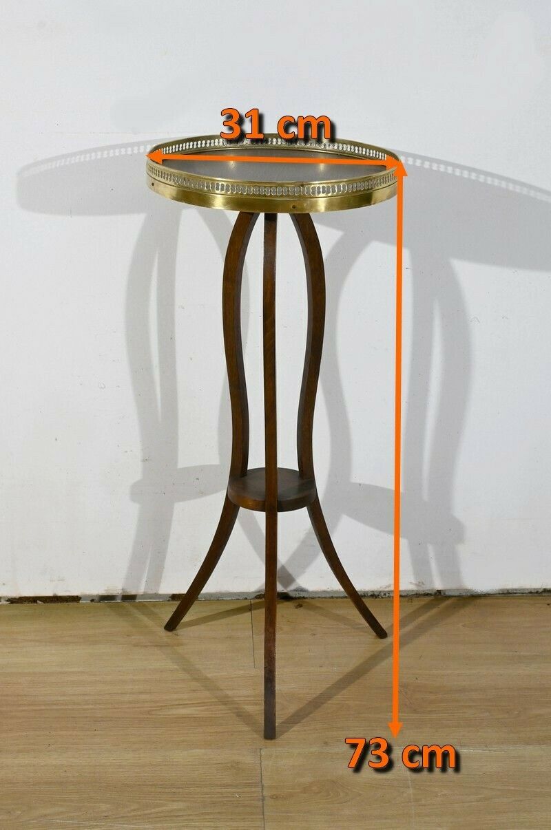 600.0 Small Mahogany Pedestal Table, Louis XVI Style – 1900 photo