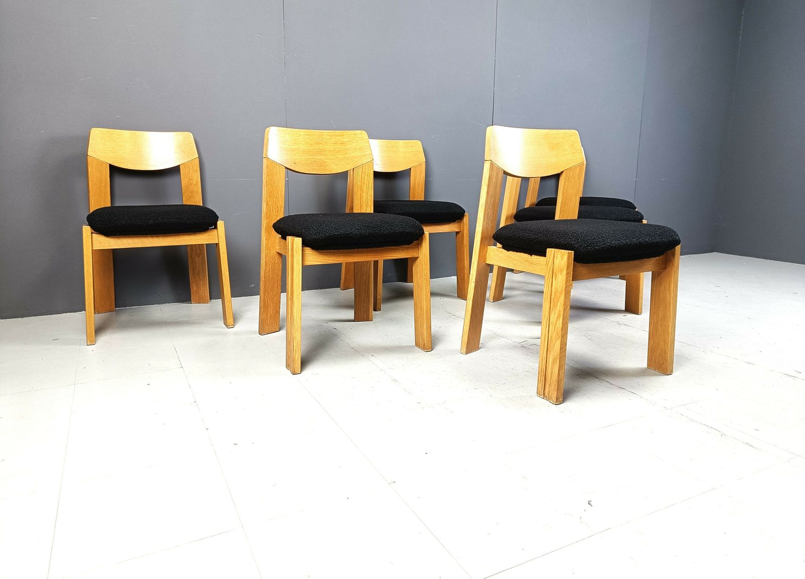 Set Of 6 Vintage Brutalist Dining Chairs, 1970s photo vinterior