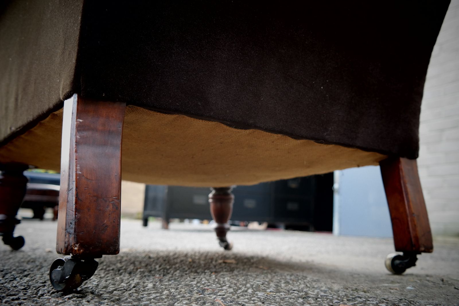 A Deep Seated 19th Century Howard Style Club Armchair In Brown Mohair Velvet photo Furniture