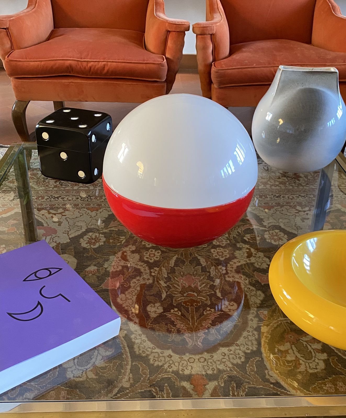 Space Age Ceramic And Glass Table Lamp, Alvino Bagni Italy 1970s photo for sale