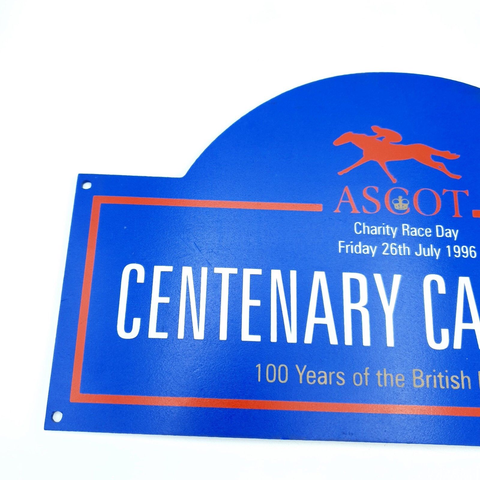 Rare Ascot Sign Centenary Cavalcade Charity Race 1996 100 Yrs British Motor Car photo vinterior