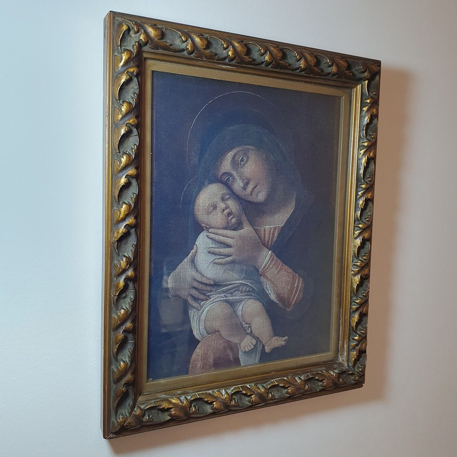 Andrea Mantegna Print The Virgin And Child Early Renaissance Framed H 30cm