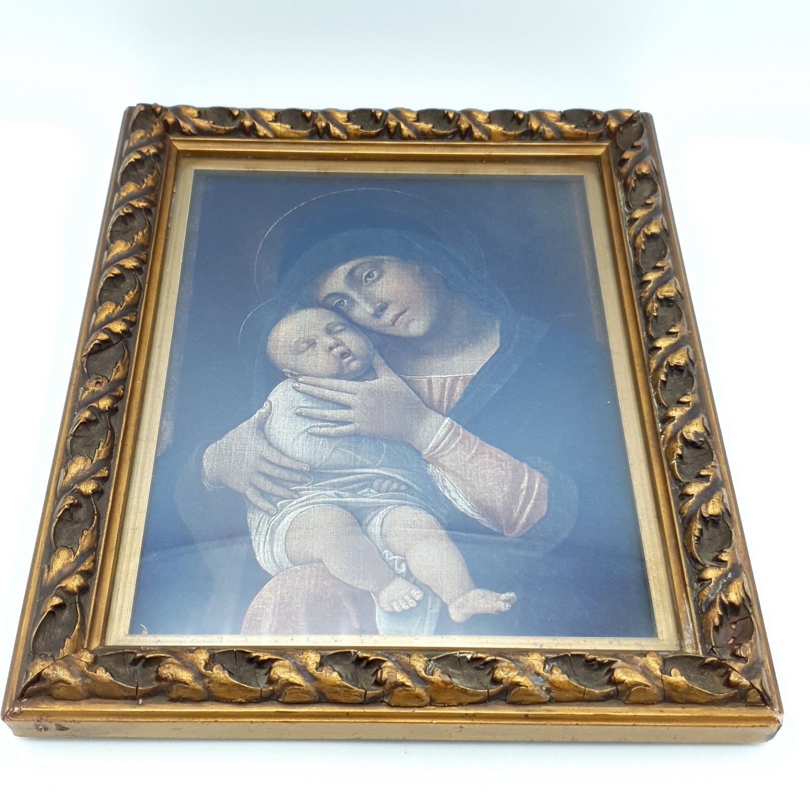 photo for sale Andrea Mantegna Print The Virgin And Child Early Renaissance Framed H 30cm
