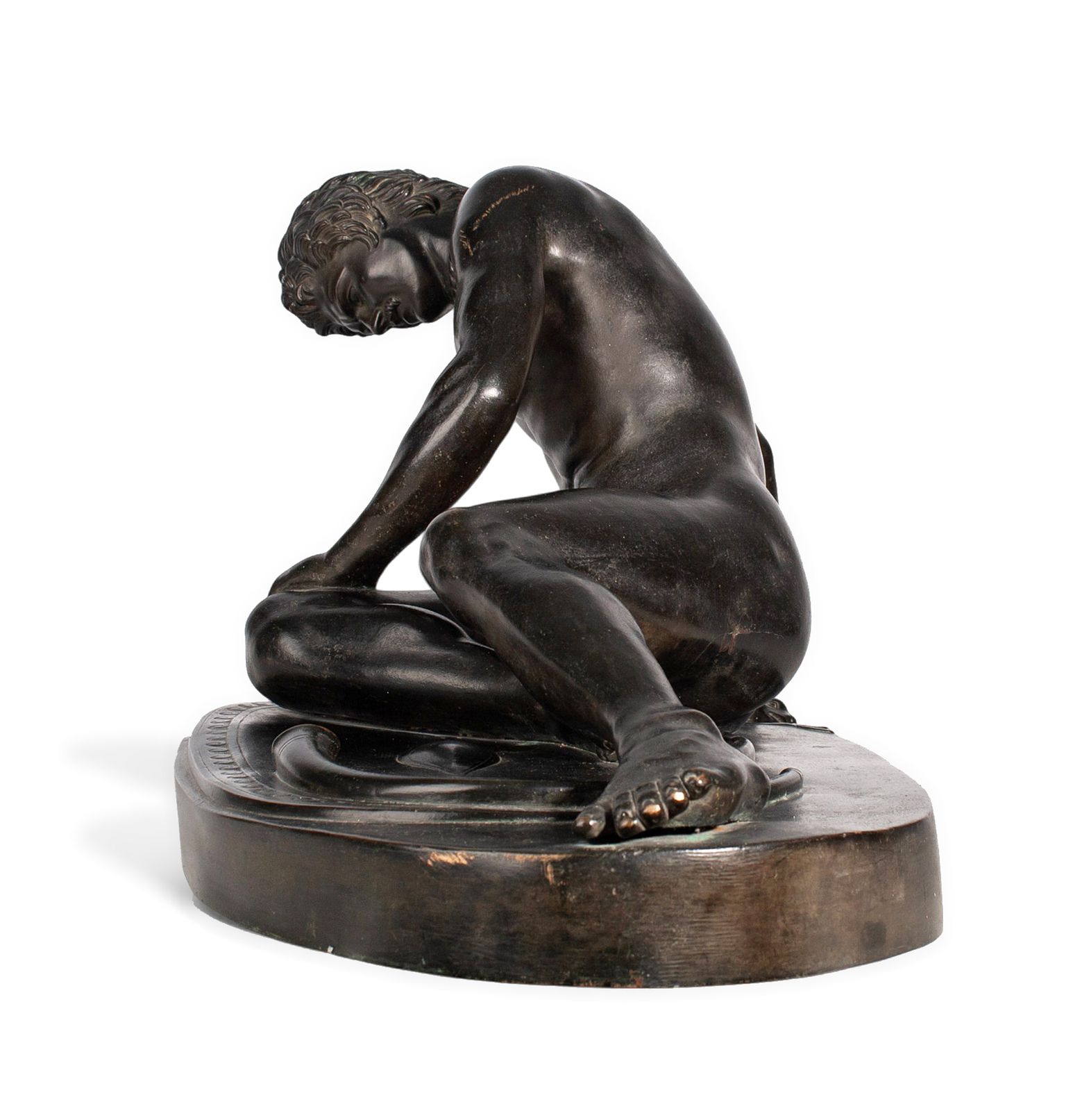 Mid 19th Century Grand Tour Bronze Figurative Sculpture 'The Dying Gaul', Italy photo vintage