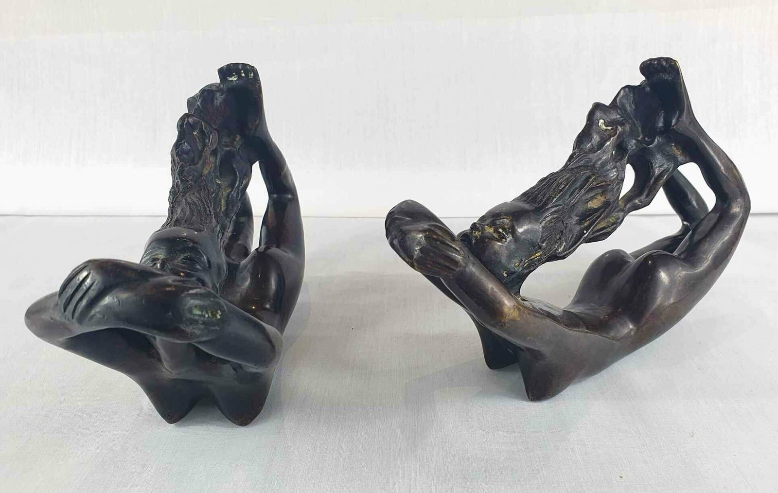photo furniture Art Deco Pair Of Bronze Nude Ladies