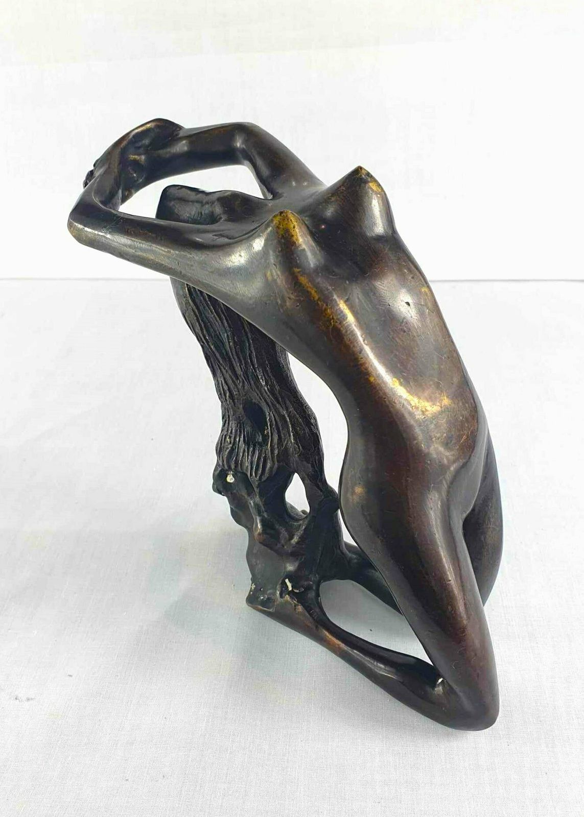 photo for sale Art Deco Pair Of Bronze Nude Ladies