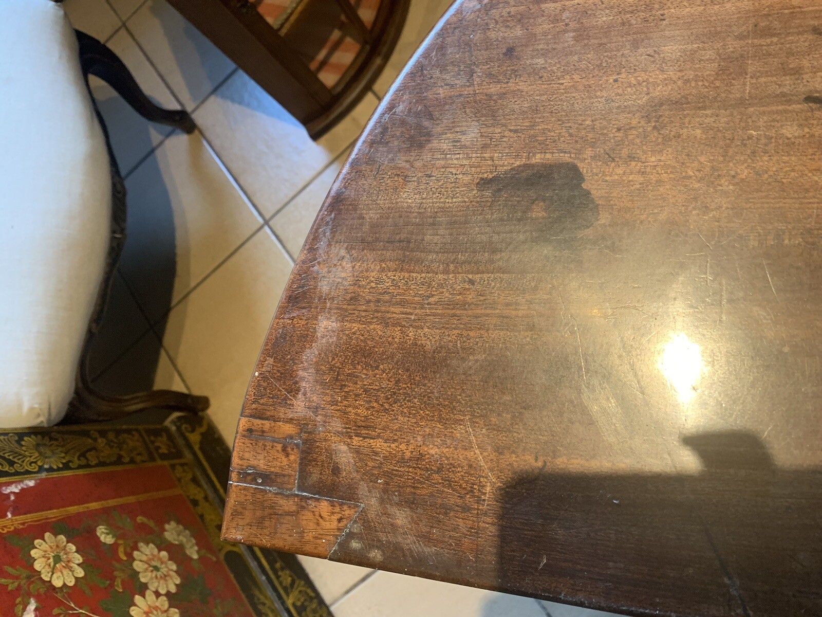photo furniture A Handsome George 11 Cuban Mahogany Triple Top Table