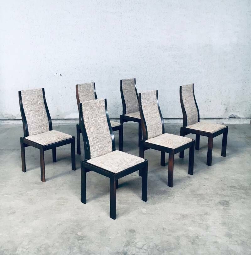 1970's Postmodern Italian Design Dining Chair Set