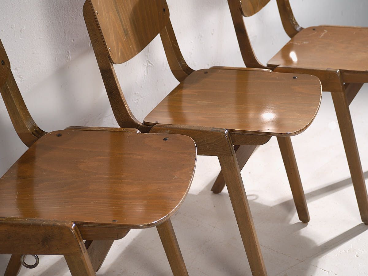 Vintage Thonet Dining Chairs (C.1950). Set Of 6 Pieces photo buy