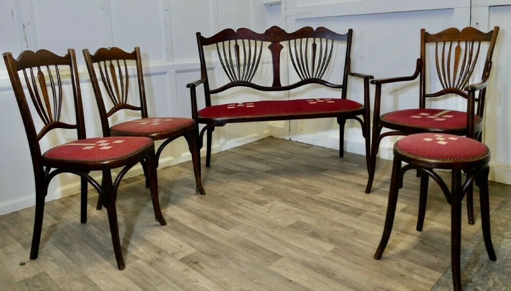 Very Rare Baumann Bentwood Salon Suite