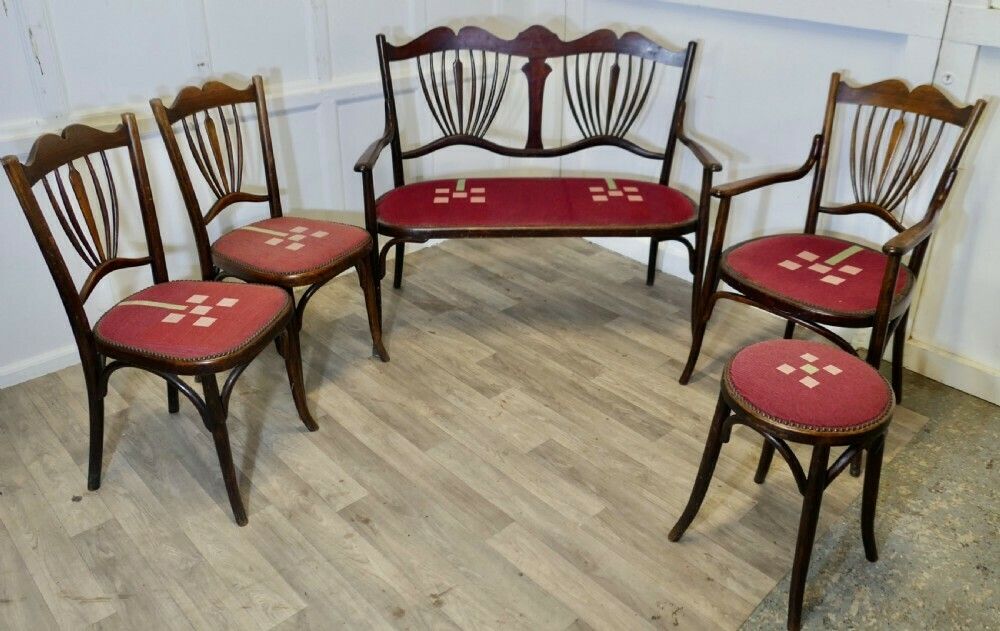 Very Rare Baumann Bentwood Salon Suite photo furniture
