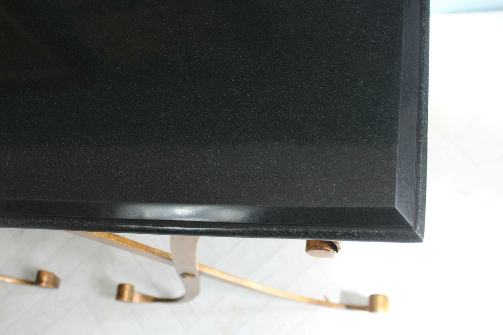 Pair Of Granite Gilt Metal Side Tables photo Furniture