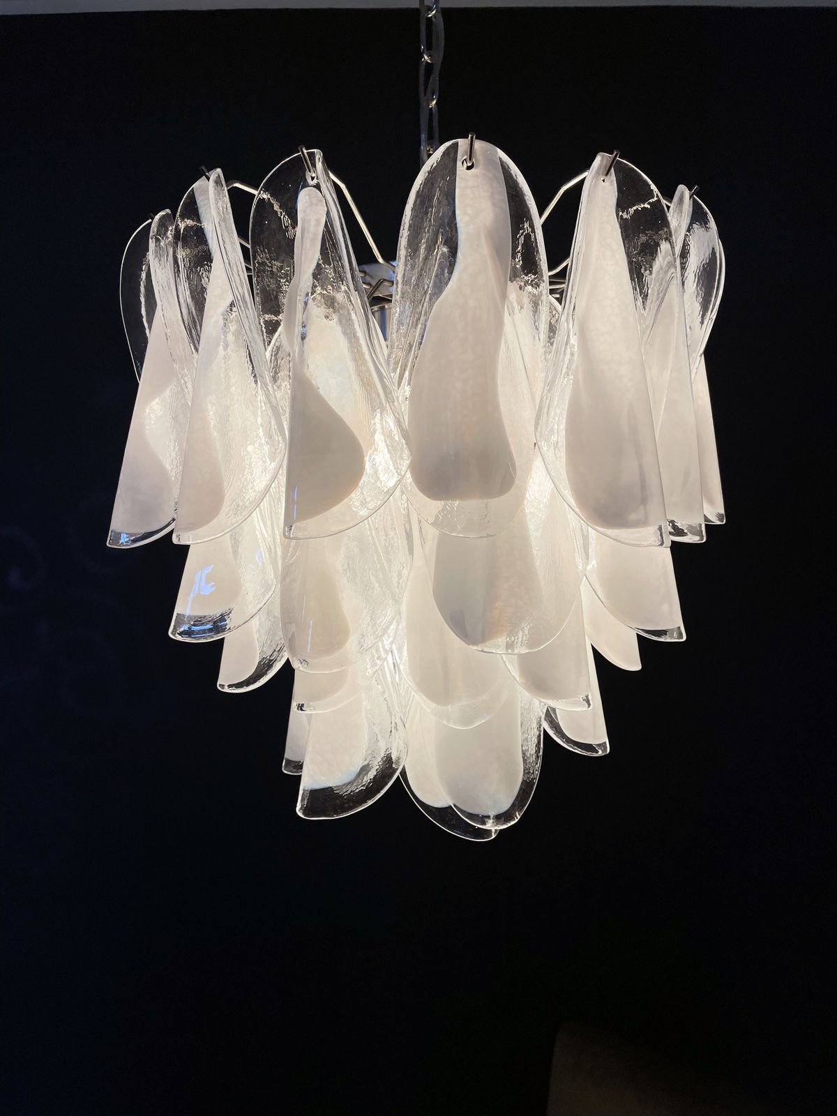 Italian Vintage Murano Chandelier   Mazzega   41 "Rondini" Glass photo Lighting