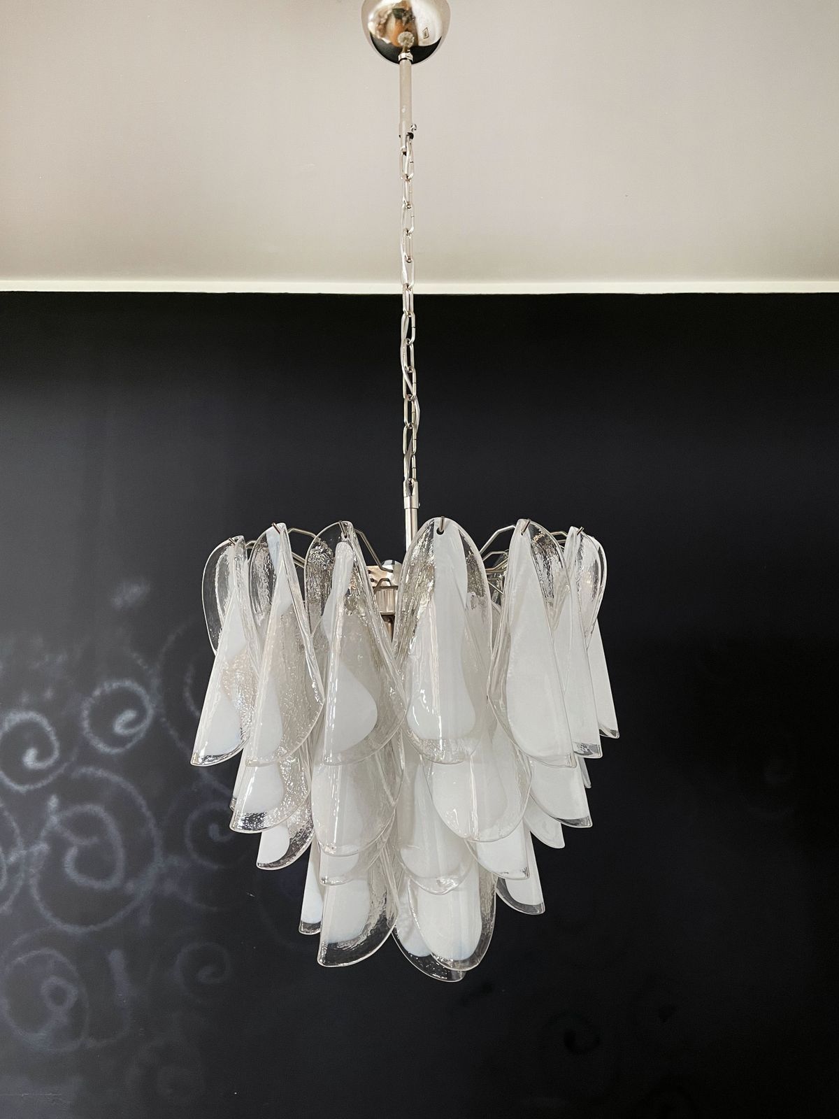 photo buy Italian Vintage Murano Chandelier   Mazzega   41 "Rondini" Glass