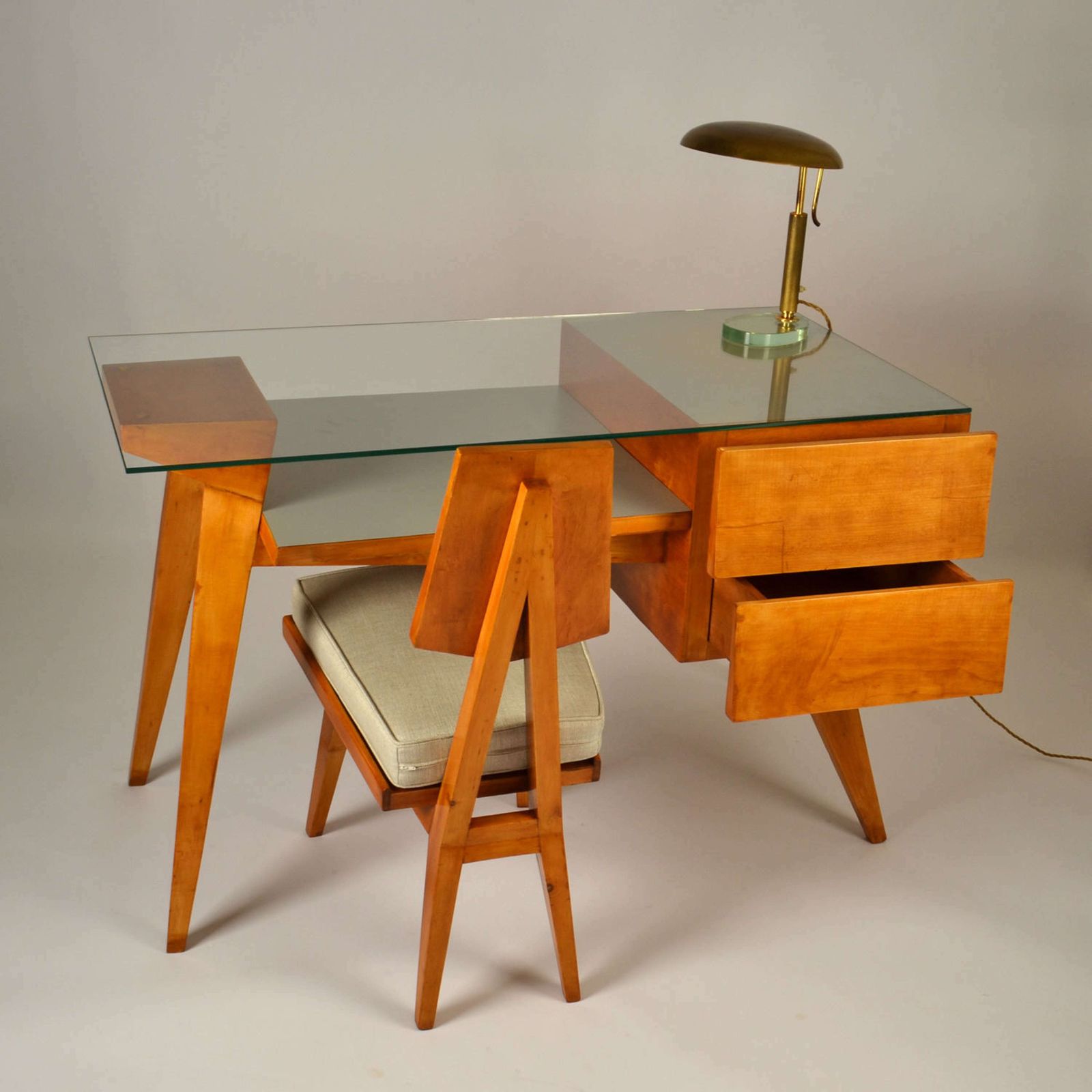 photo furniture Italian 1950's Desk And Chair In The Manner Of Gio Ponti