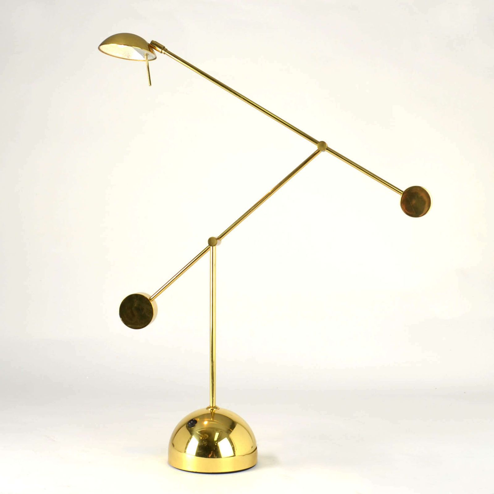 Pair Of Counter Balance Table Lamps Minimalist In Brass 1970s photo furniture