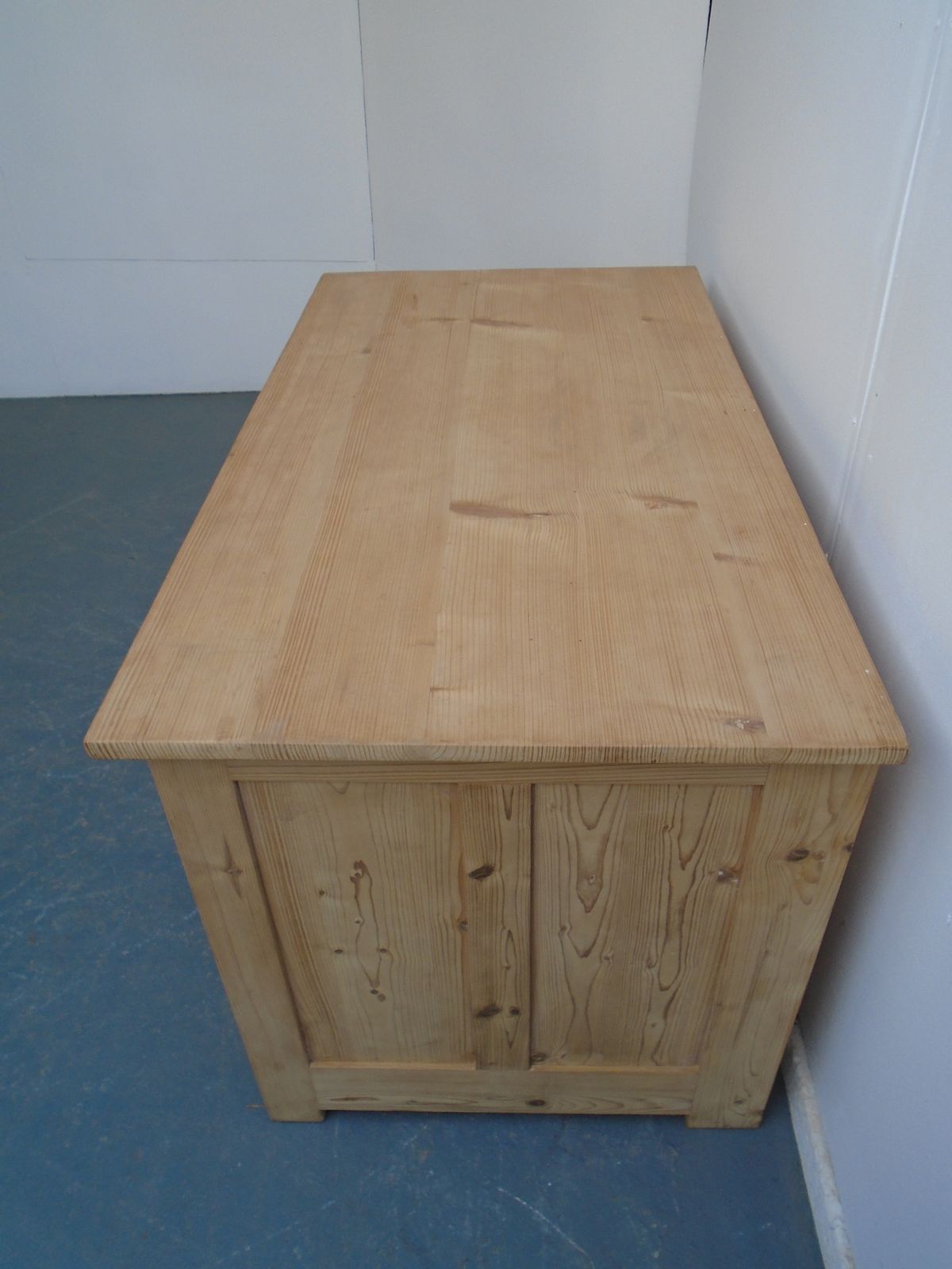 Furniture A Large Pine Panelled Victorian Office Desk To Paint / Wax photo