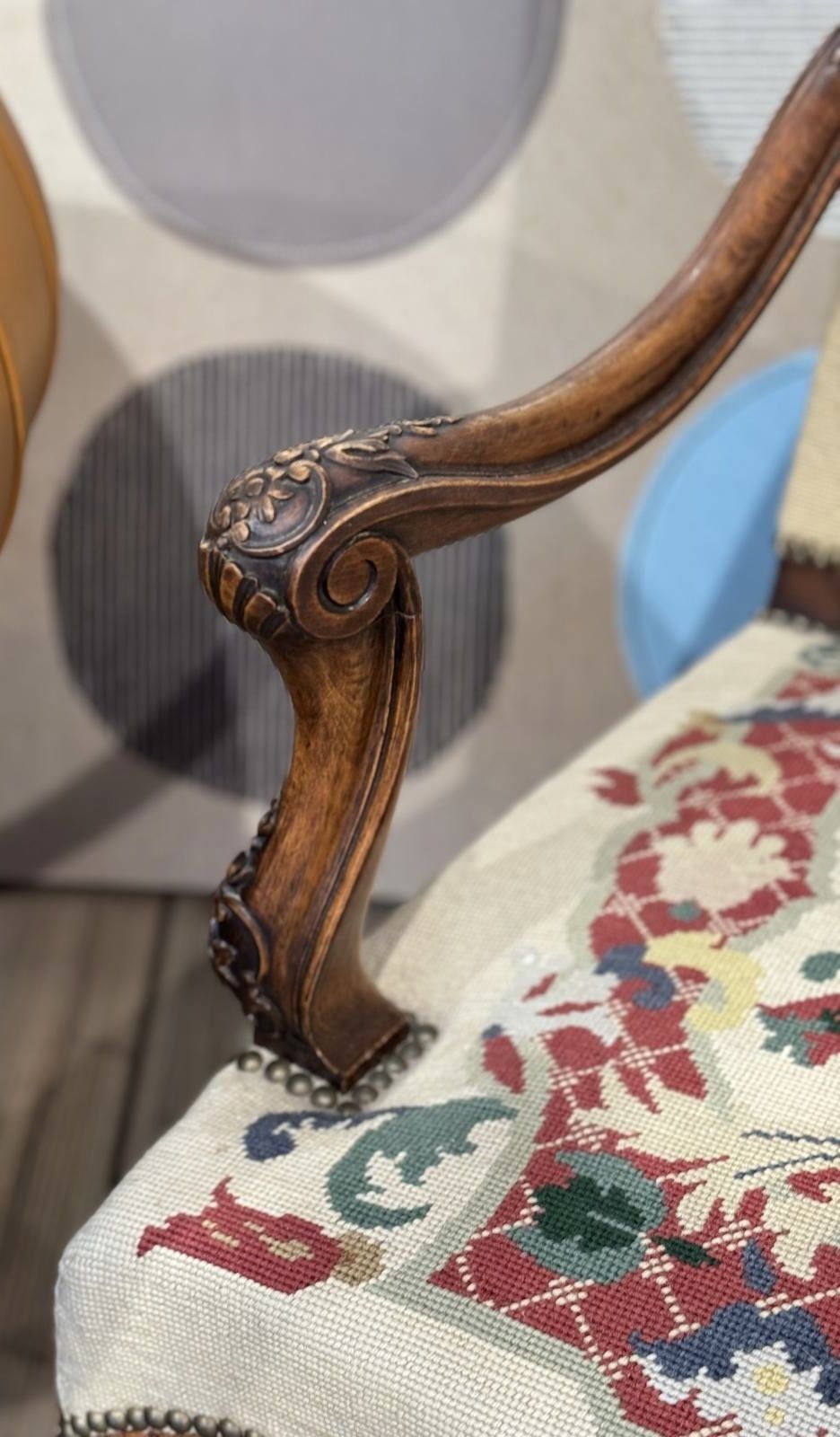 Lovely French Walnut Arm Chair photo Furniture
