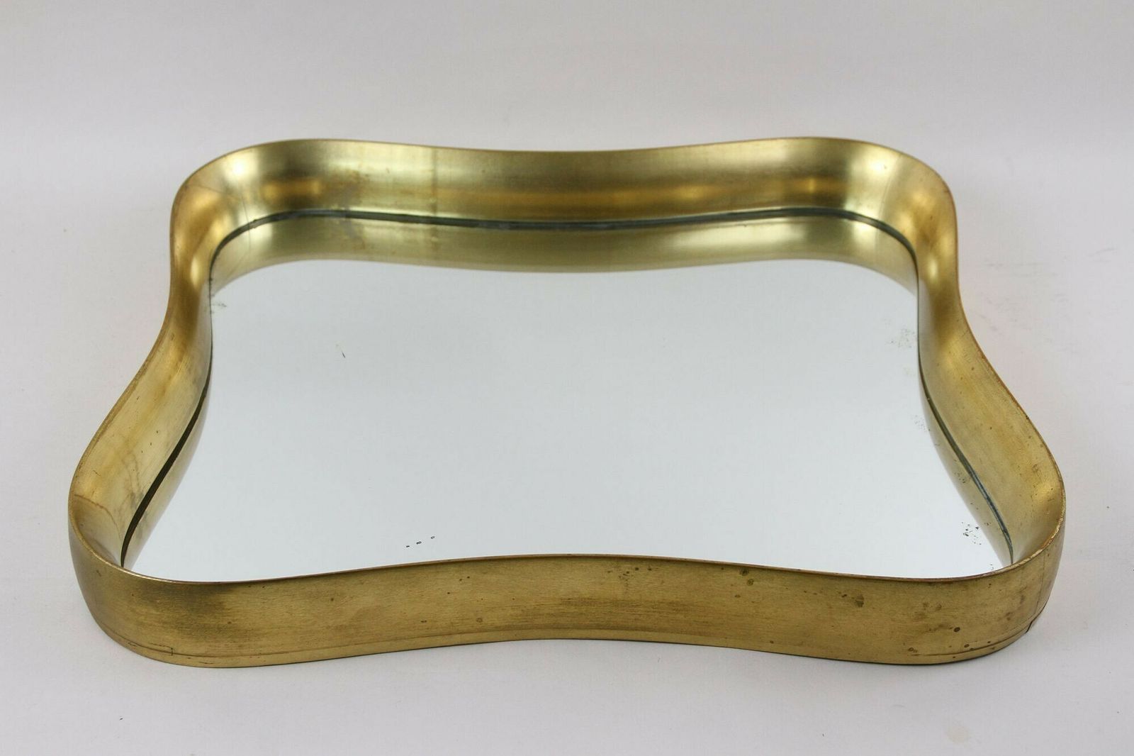 20th Century Modernist Gilt Wall Mirror Attributed To Max Welz, Austria Ca.1940s photo for sale