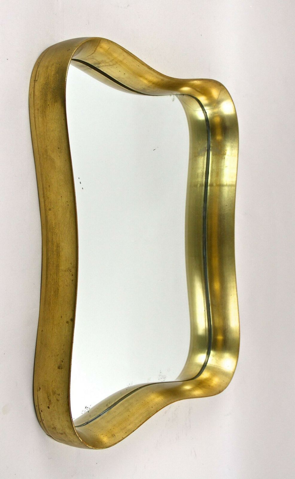 20th Century Modernist Gilt Wall Mirror Attributed To Max Welz, Austria Ca.1940s photo buy