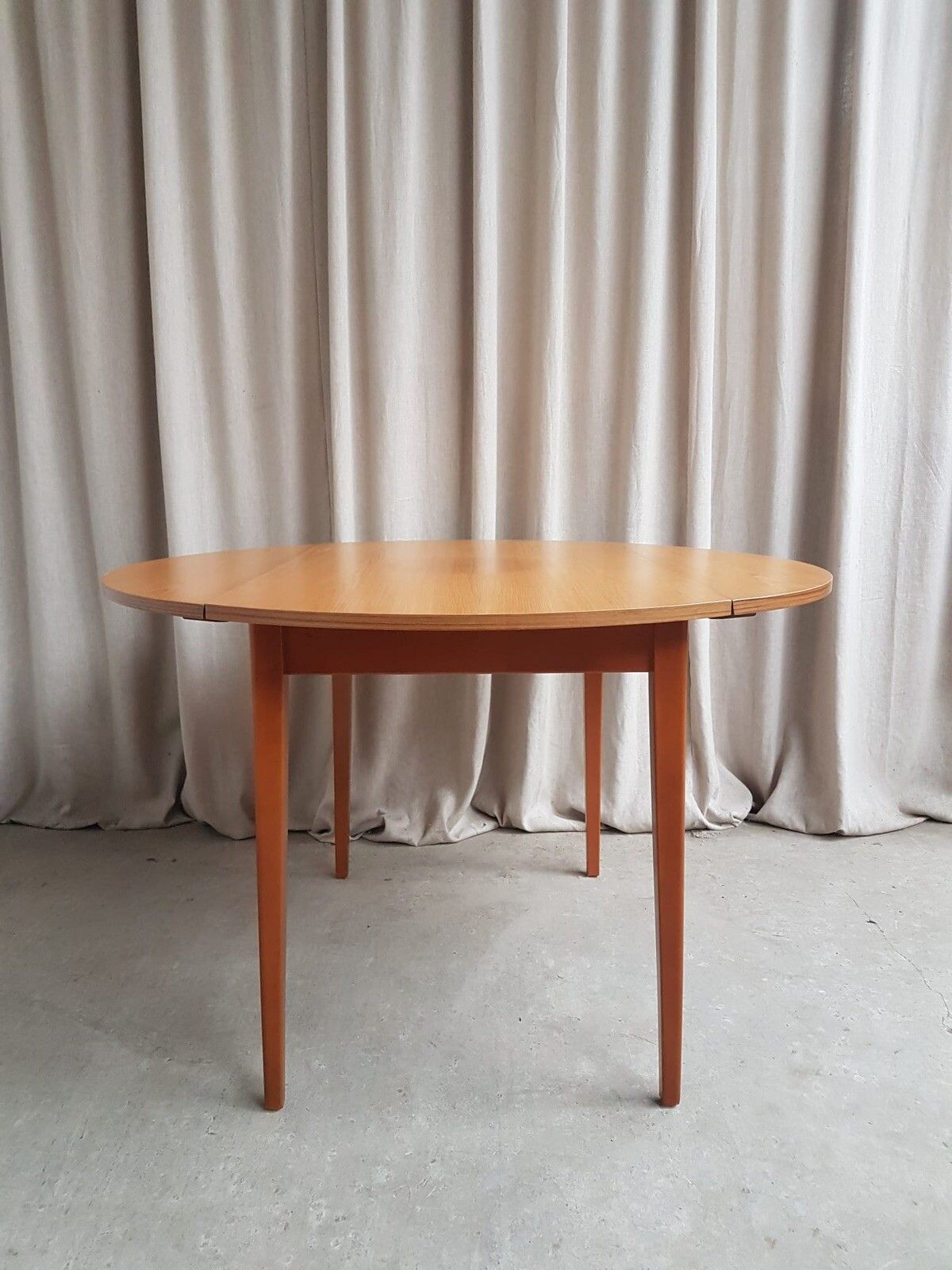 Vtg Mid Century Drop Leaf Oak Effect Extending Dining Table Danish Retro R655 photo furniture