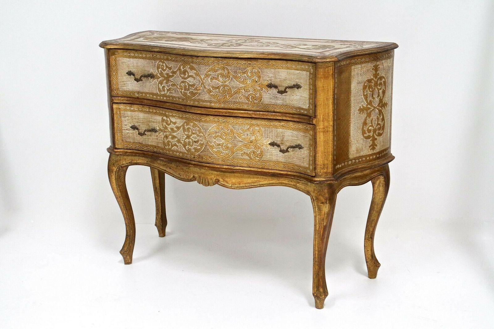 Furniture 18th Century Style Venetian Serpentine Commode/ Chest Of Drawers, It Ca. 1940 photo