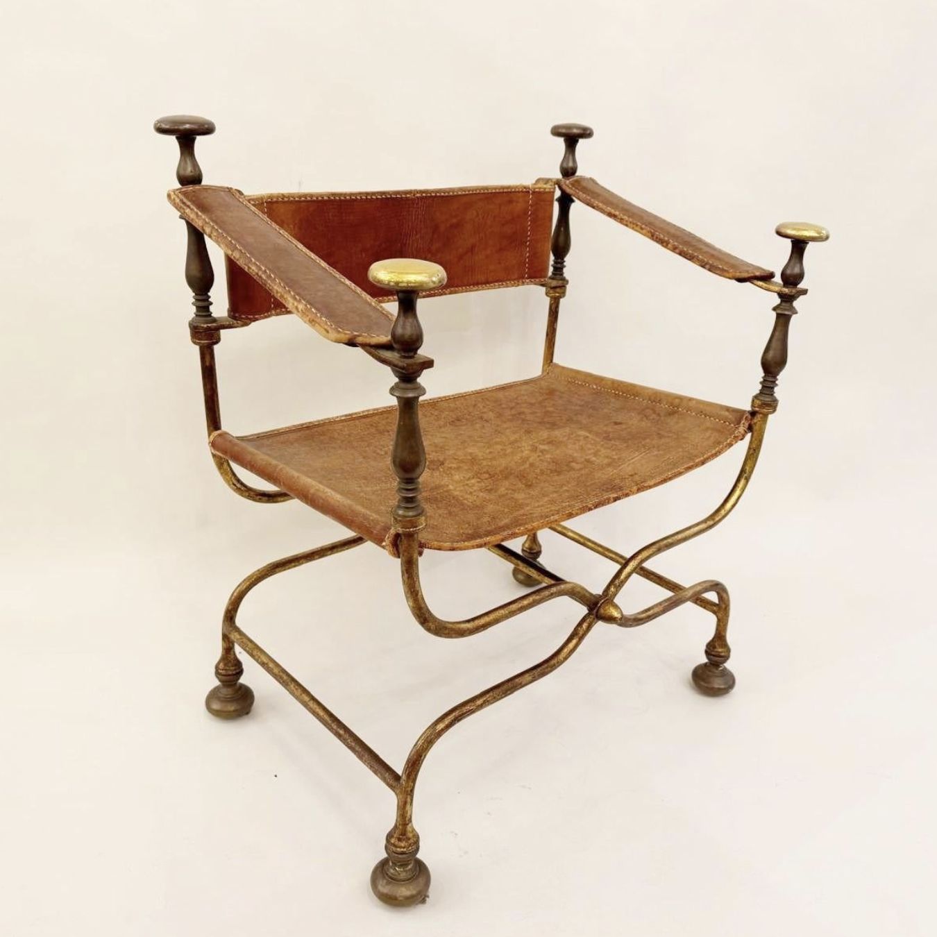 Curule Armchair, Circa 1940, 1940s photo Furniture