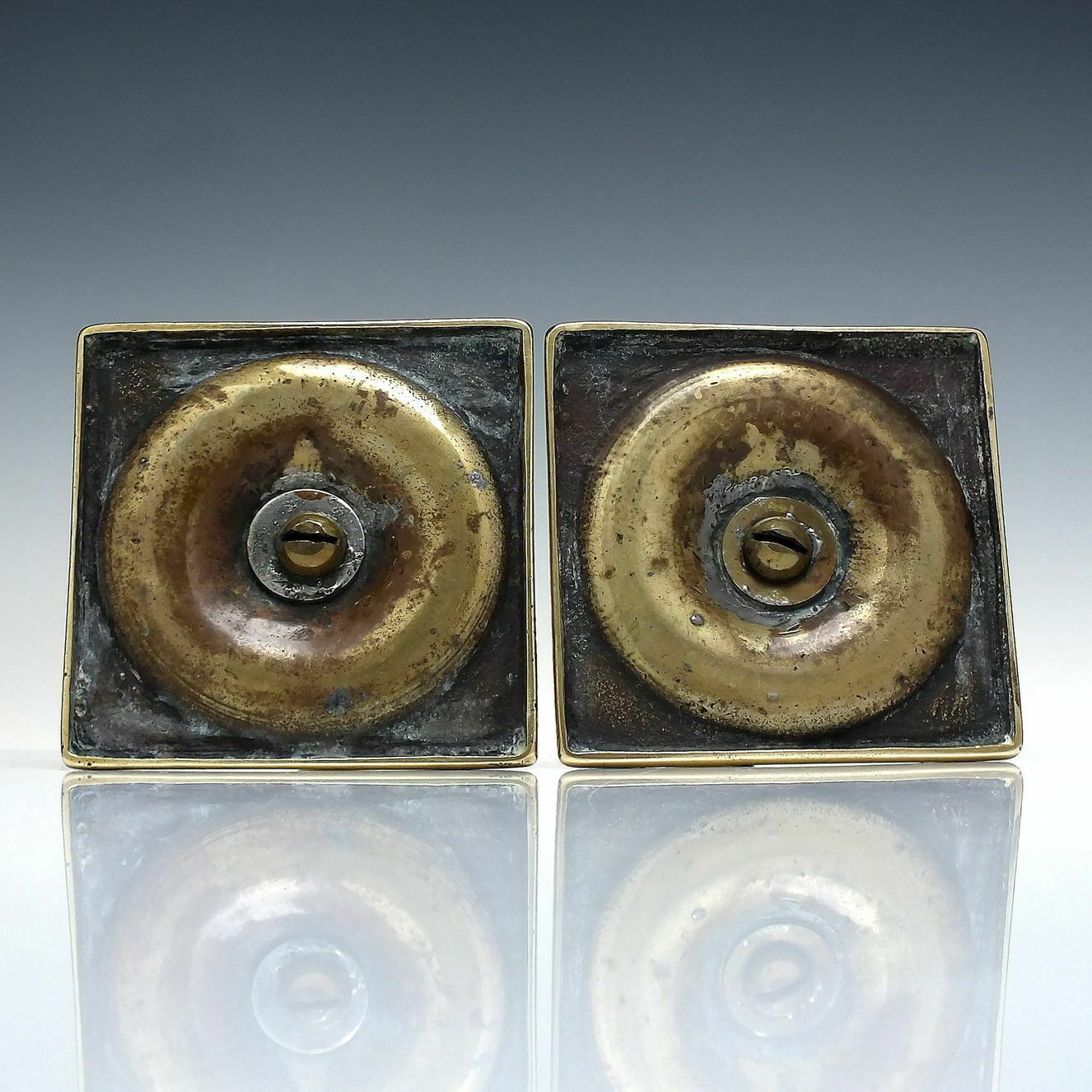Pair Late 17th Century Brass Baluster Knop Candlesticks C1690 photo for sale