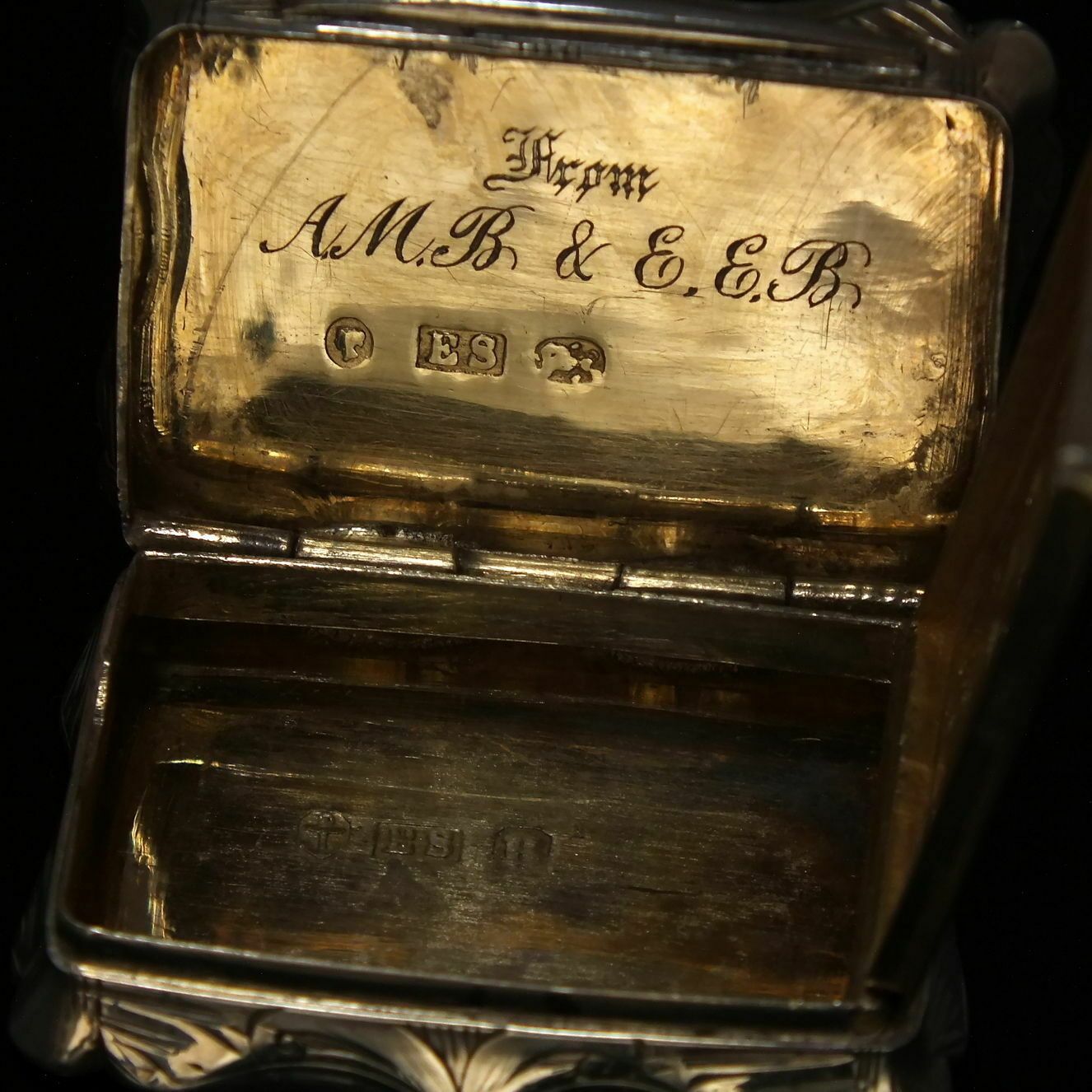 Rare Victorian Silver Vinaigrette By Edward Smith Birmingham 1856 photo for sale