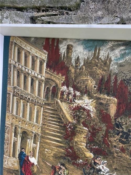 Large Vintage Romeo And Juliet Verona Wall Art Fabric Print. 078 photo for sale