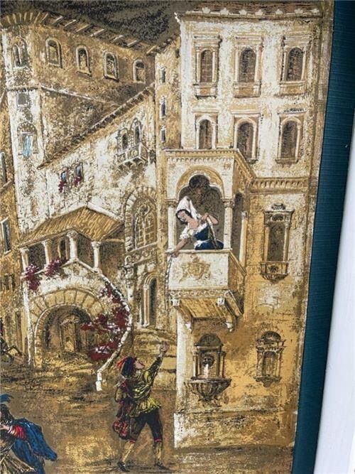Large Vintage Romeo And Juliet Verona Wall Art Fabric Print. 078 photo buy