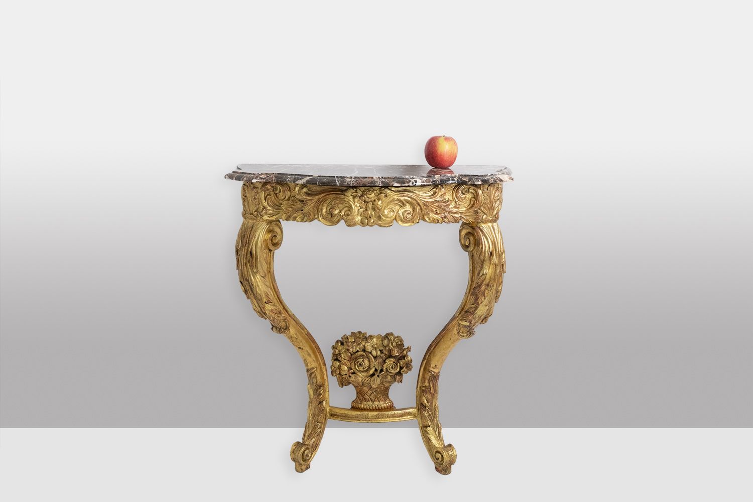 photo for sale Console In Gilded And Carved Wood From The Louis XV Period. Circa 1880.