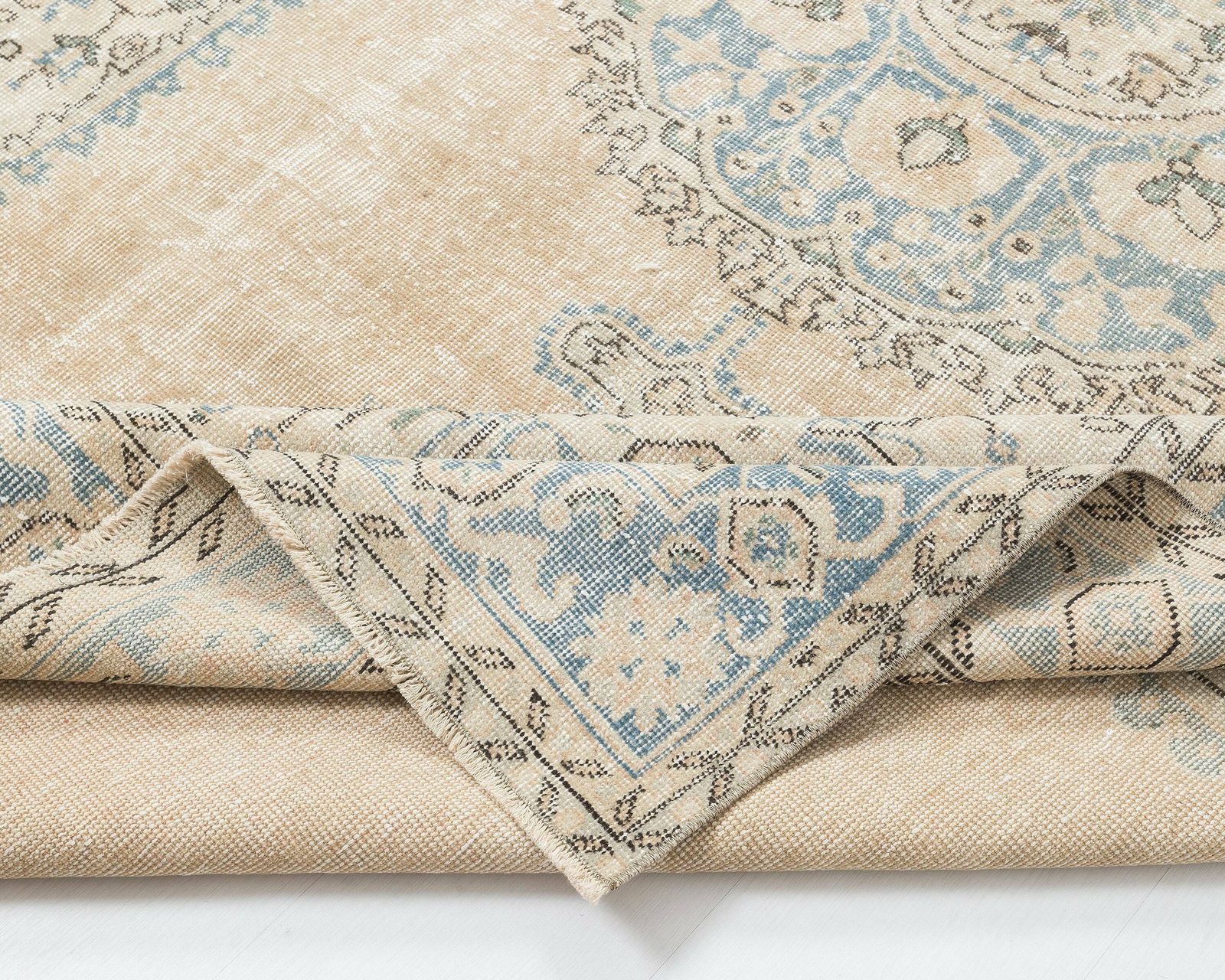 photo for sale 6.9 X 11.2 Vintage Rug, Muted Oushak Rug, Turkish Rug, Naturel Rug, Anatolian Rug, Oversized Rug, Area Rug, Antique Handmade Rug, Sku: A4069