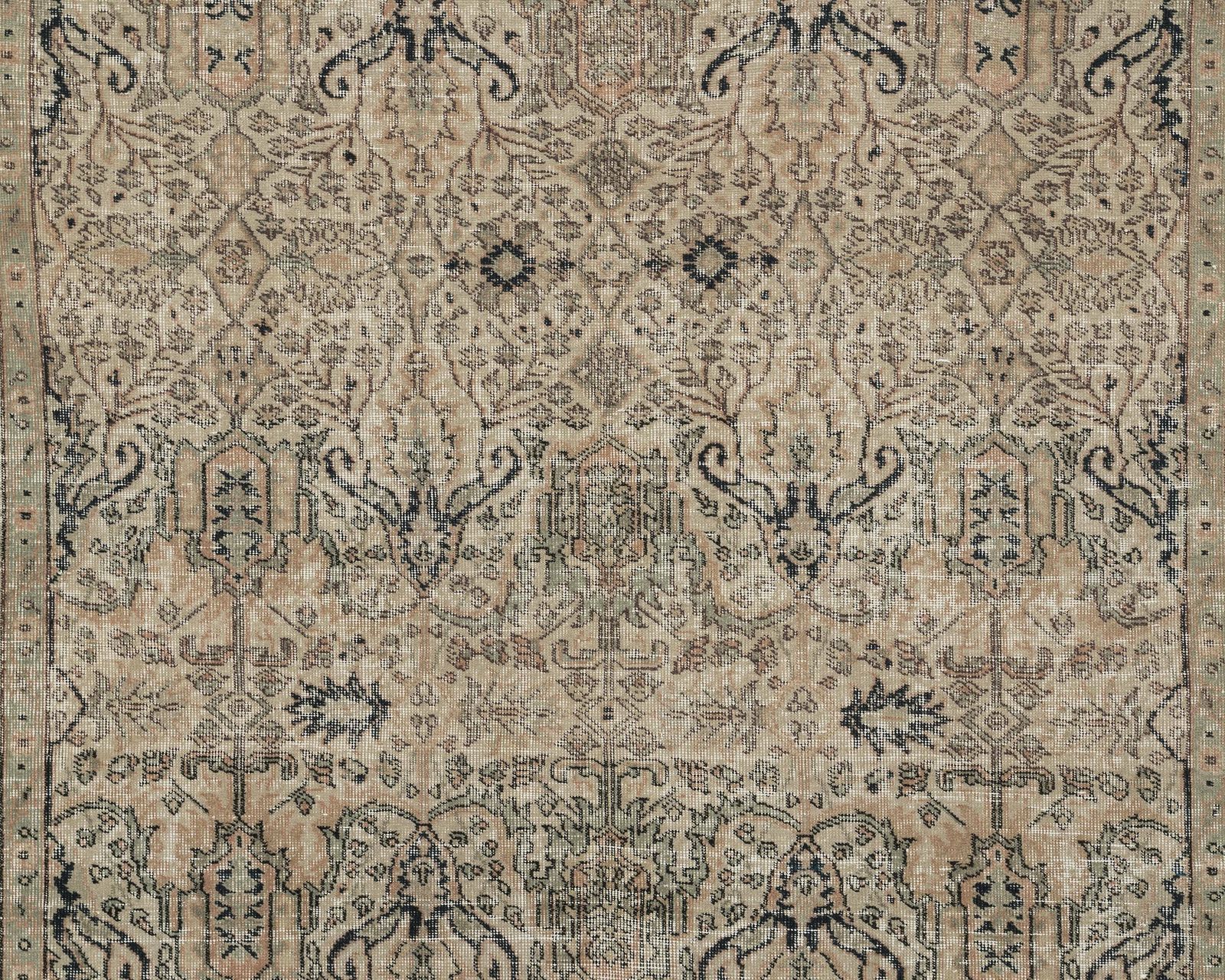 Vintage Rug, Unique Turkish Rug, Low Pile Rug, Anatolian Rug, Neutral Rug, Living Room Rug, Antique Rug,Oushak Rug, Entryway Rug, A4073 photo furniture