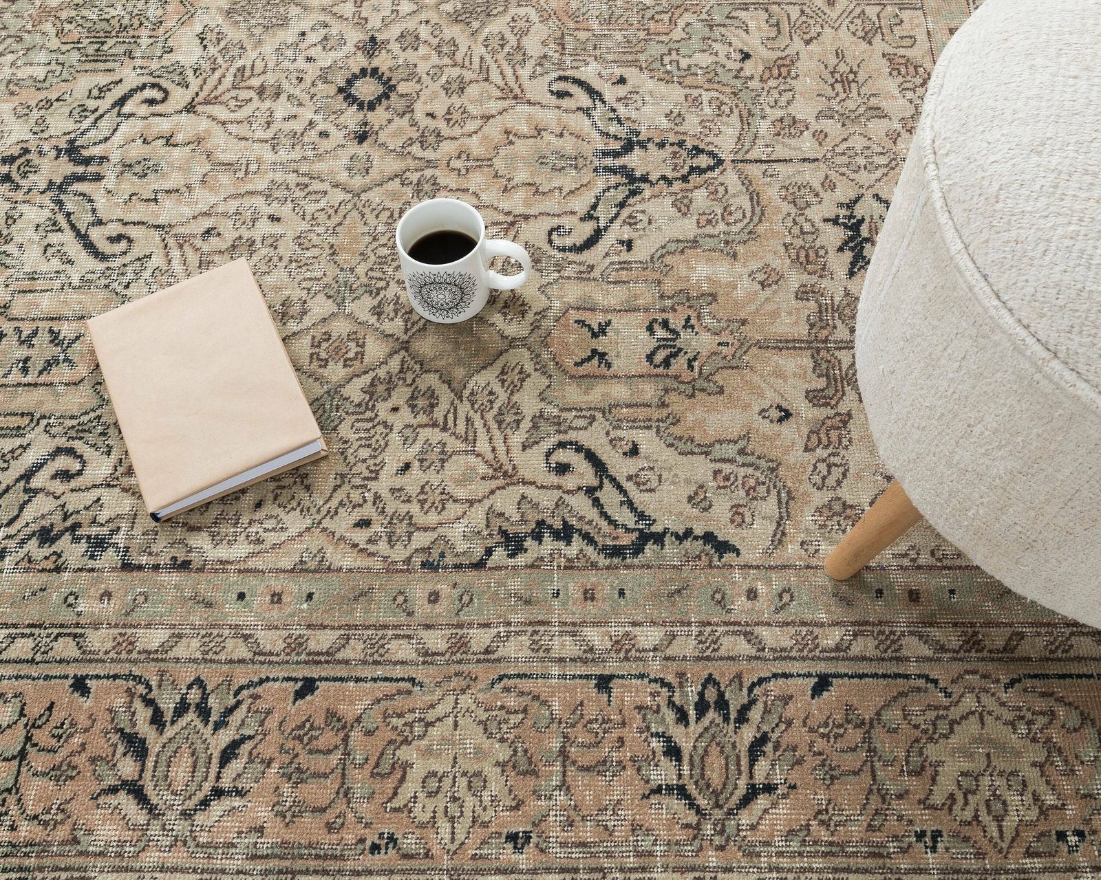 photo for sale Vintage Rug, Unique Turkish Rug, Low Pile Rug, Anatolian Rug, Neutral Rug, Living Room Rug, Antique Rug,Oushak Rug, Entryway Rug, A4073