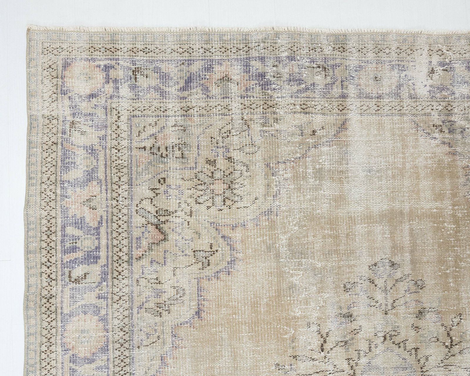 photo furniture 7 X 10.3 Vintage Rug, Antique Turkish Rugs, Low Pile Rug, Oushak Rug, Anatolian Rug, Handmade Rug, Naturel Rug, Handknotted Rug, Neutral Rug