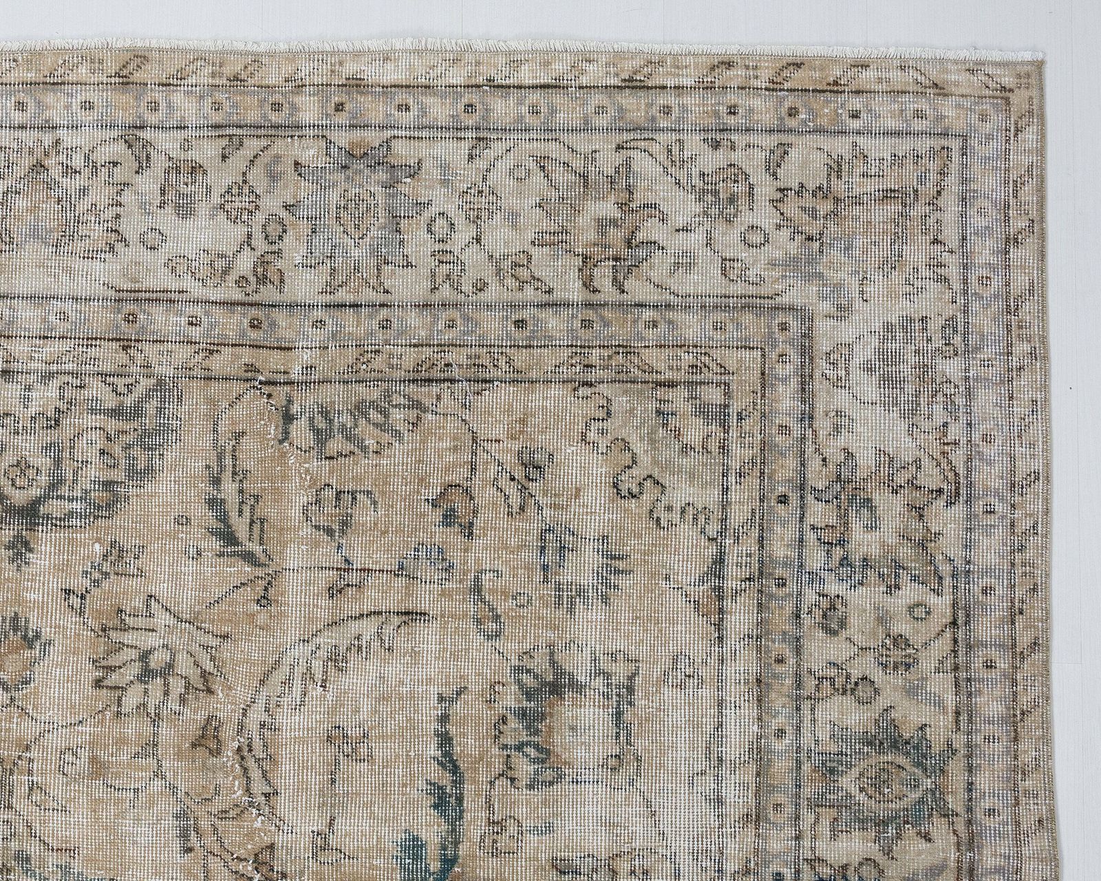 7x11 Vintage Rug, Unique Turkish Rug, Low Pile Rug, Oushak Rug, Anatolian Rug,Old Rug, Handmade Rug, Living Room Rug, Antique Rug, Muted Rug photo vintage
