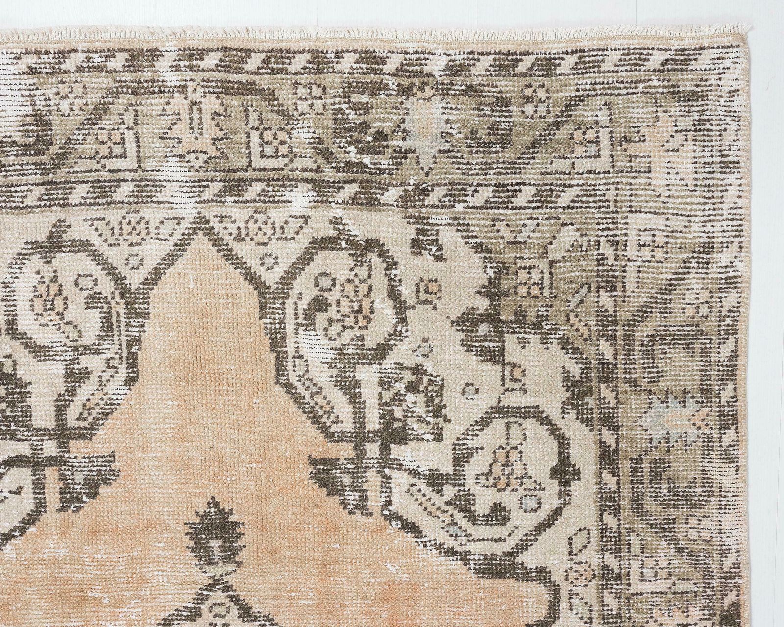 5x8 Turkish Rugs, Faded Oushak Rug, Antique Handmade Rug, Vintage Rug, Distressed Rug, Low Pile Rug, Natural Rug ,Living Room Rug,Muted Rug photo buy