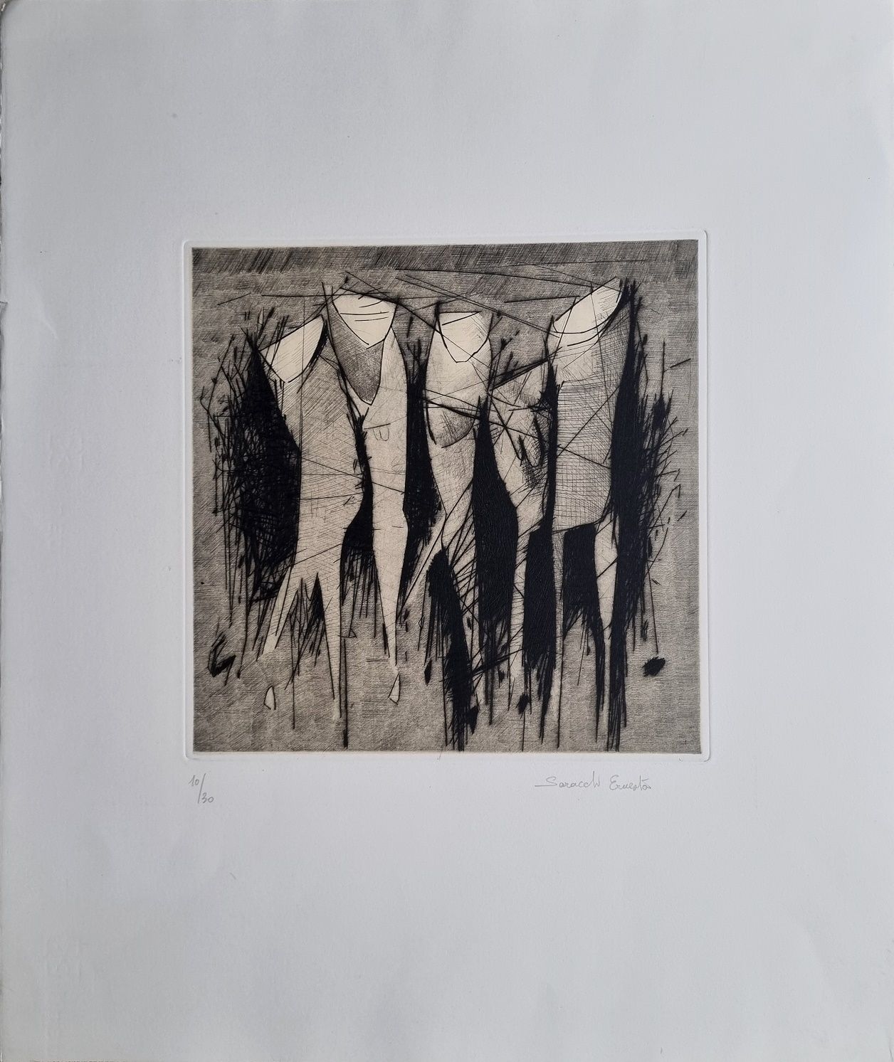 Ernesto Saracchi   La Passeggiata ('The Walk') Modern Italian Art 1996 photo furniture
