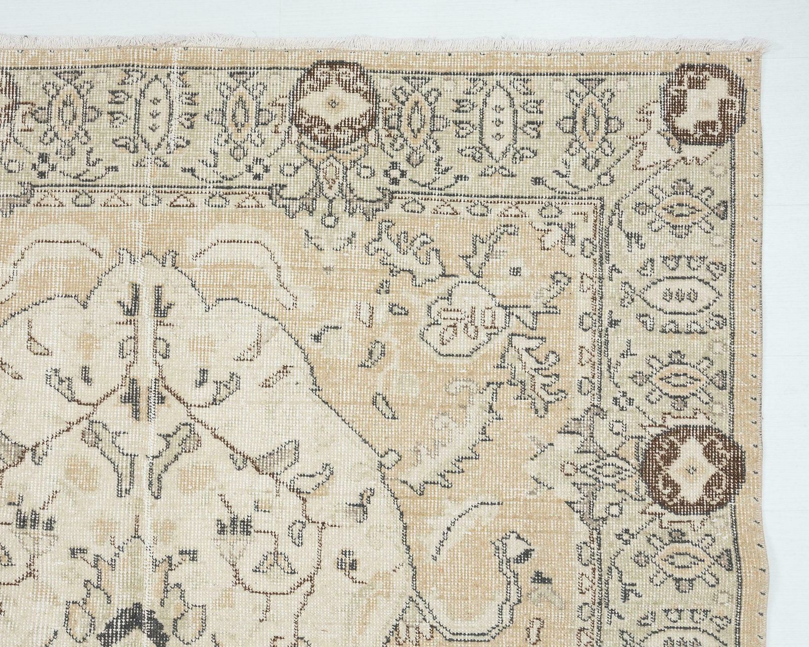 5.4 X 9.2 Feet Vintage Rug, Neutral Turkish Rug, Antique Handmade Rug, Turkey Rug,Anatolian Rug, Low Pile Rug, Naturel Rug, Faded Rug, A2519 photo vintage